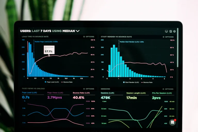 What Is a Good ROAS for Facebook Ads? Break-Even and Benchmarks Marketer reviewing Facebook and Instagram ad performance and ROAS on a laptop dashboard