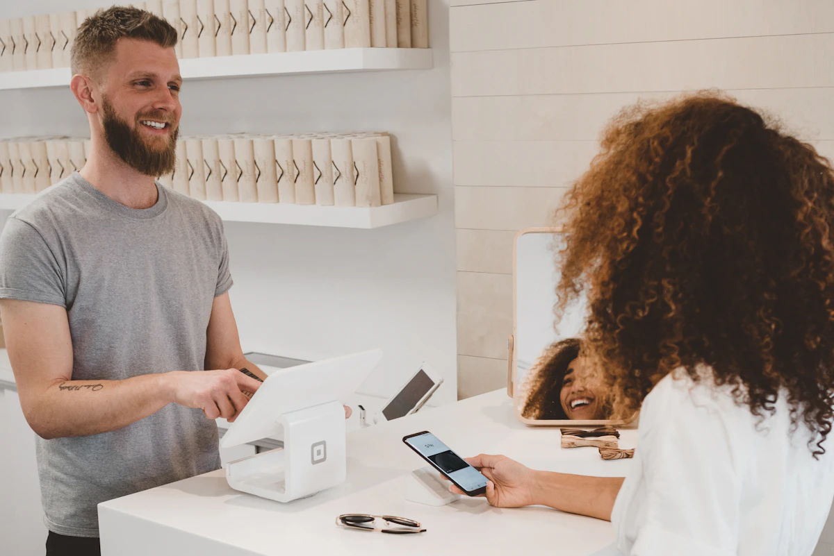 Shopper completing an online purchase on a smartphone checkout page