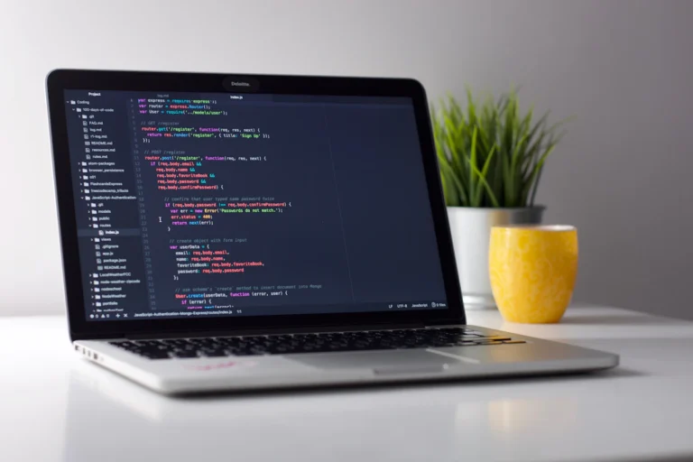 What Is llms.txt and Does Your Website Need One in 2026? Developer editing a plain text file in a code editor on a laptop screen